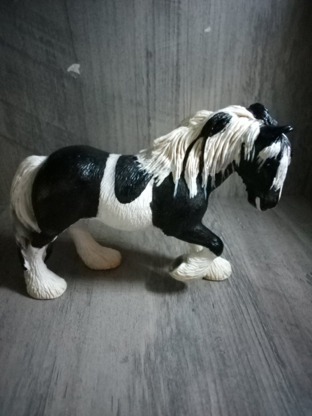 Black and white draft mare